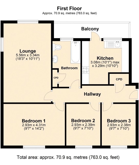 21, Lockett Gardens, Salford floorplan