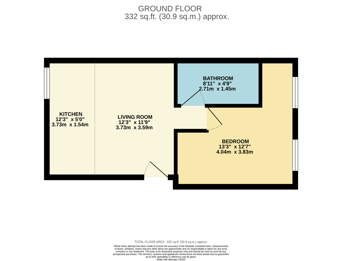 Flat 1, 29 Belmont Road, St Helier floorplan