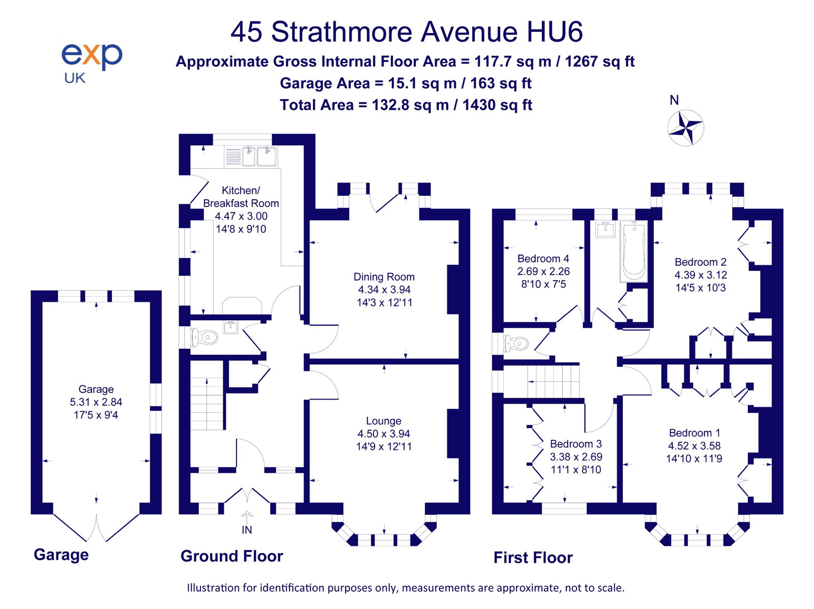 45, Strathmore Avenue, Hull floorplan