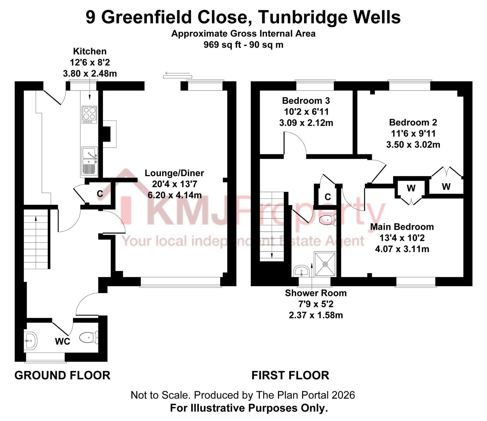 9, Greenfield Close, Tunbridge Wells floorplan