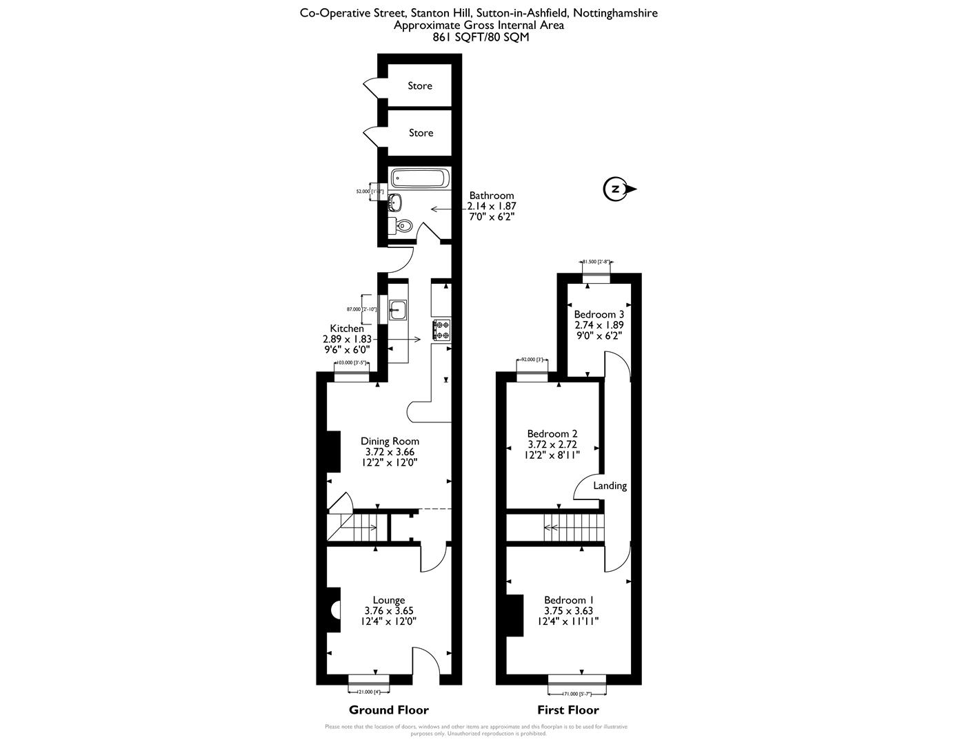 9, Co-Operative Street, Sutton-In-Ashfield floorplan