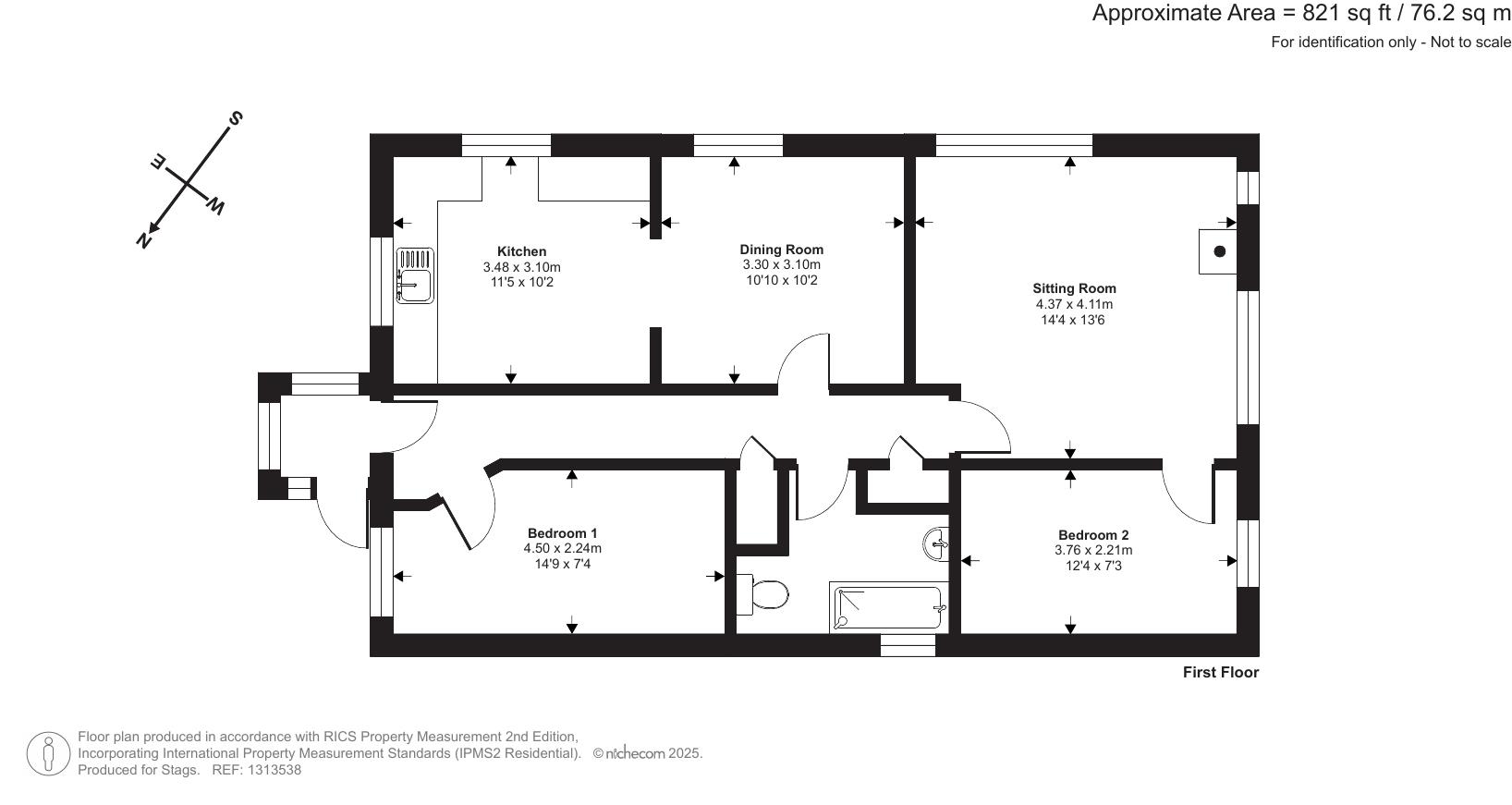 2 Squash Court Flat, Week Lane, Dulverton floorplan