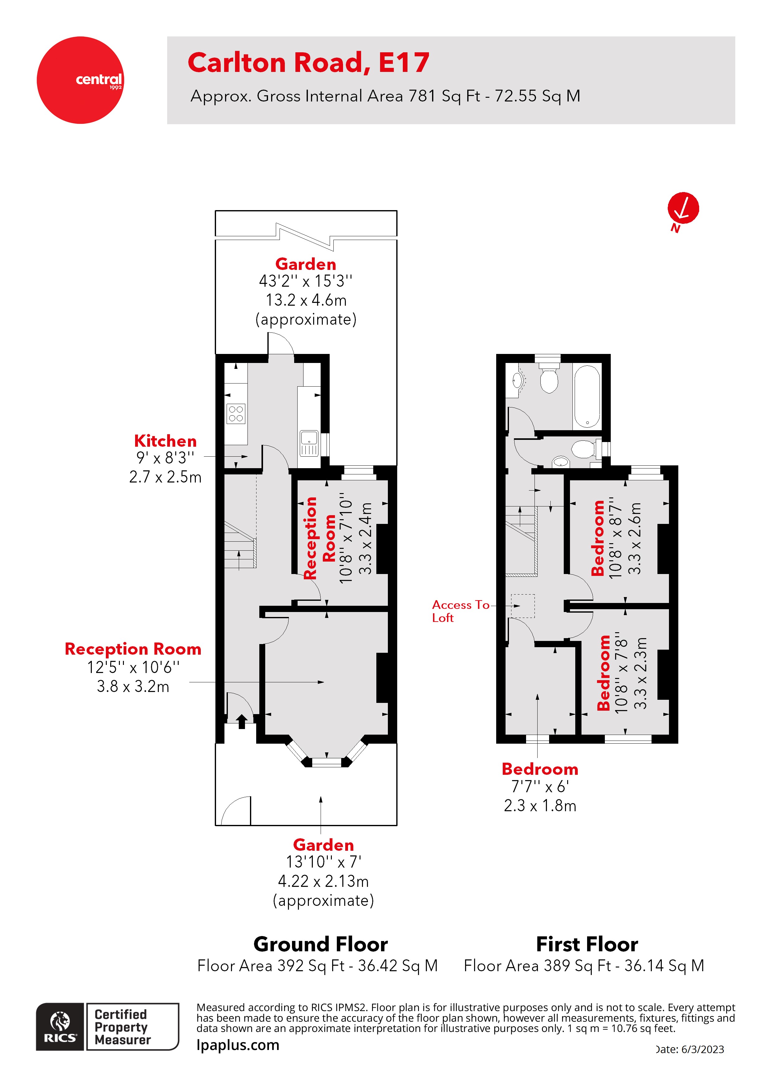 Carlton Road, Walthamstow, London E17, 3 bedroom terraced house for