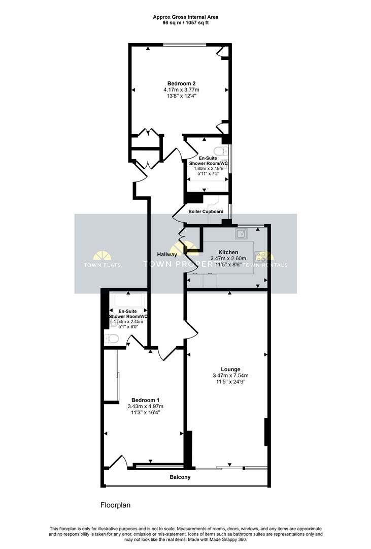 10B, South Cliff Tower, Bolsover Road, Eastbourne floorplan