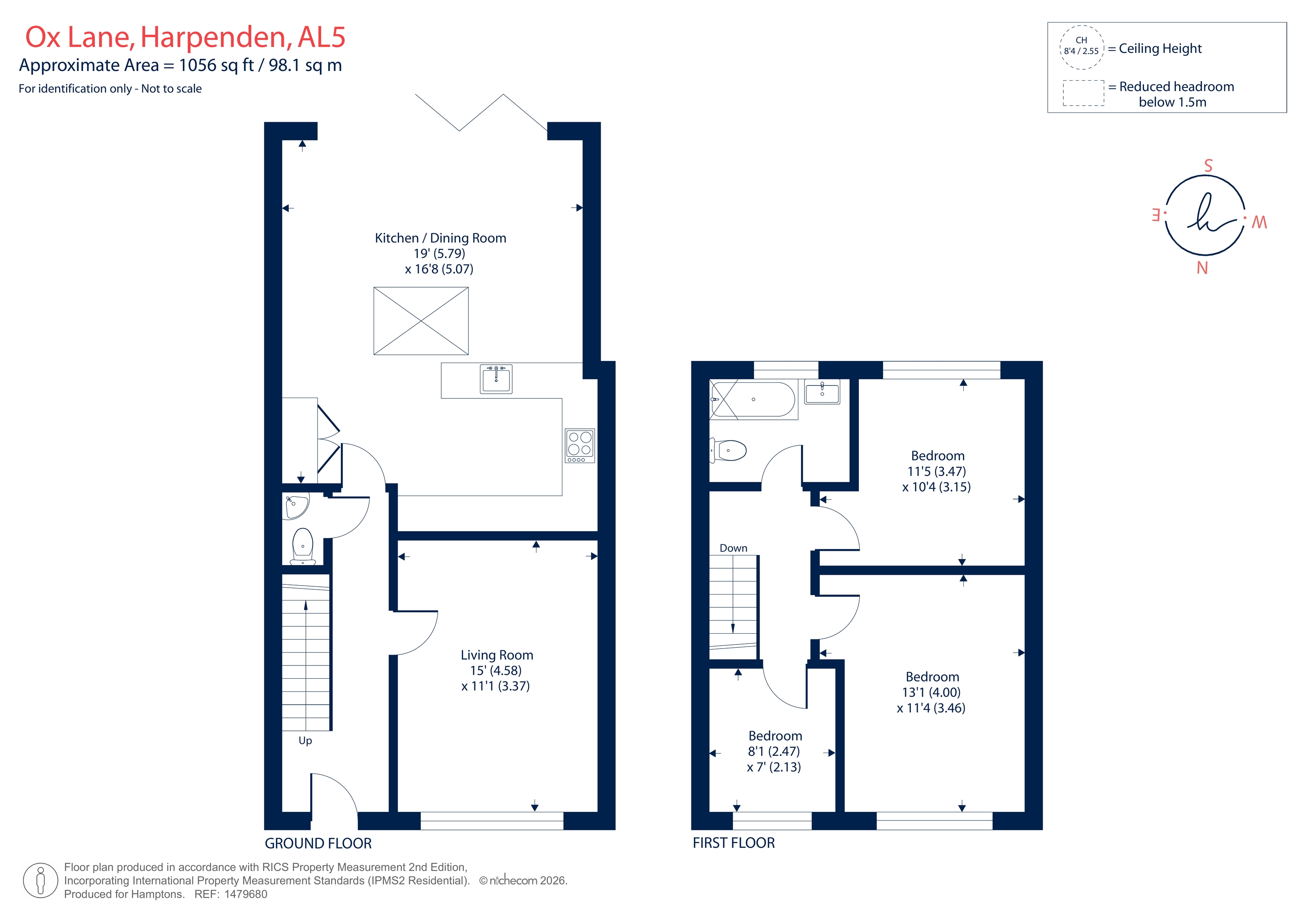 82, Ox Lane, Harpenden floorplan