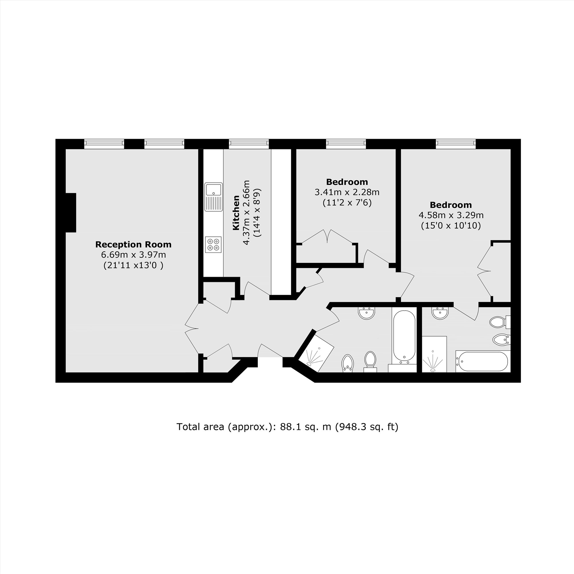 Molesey Park Road, East Molesey floorplan
