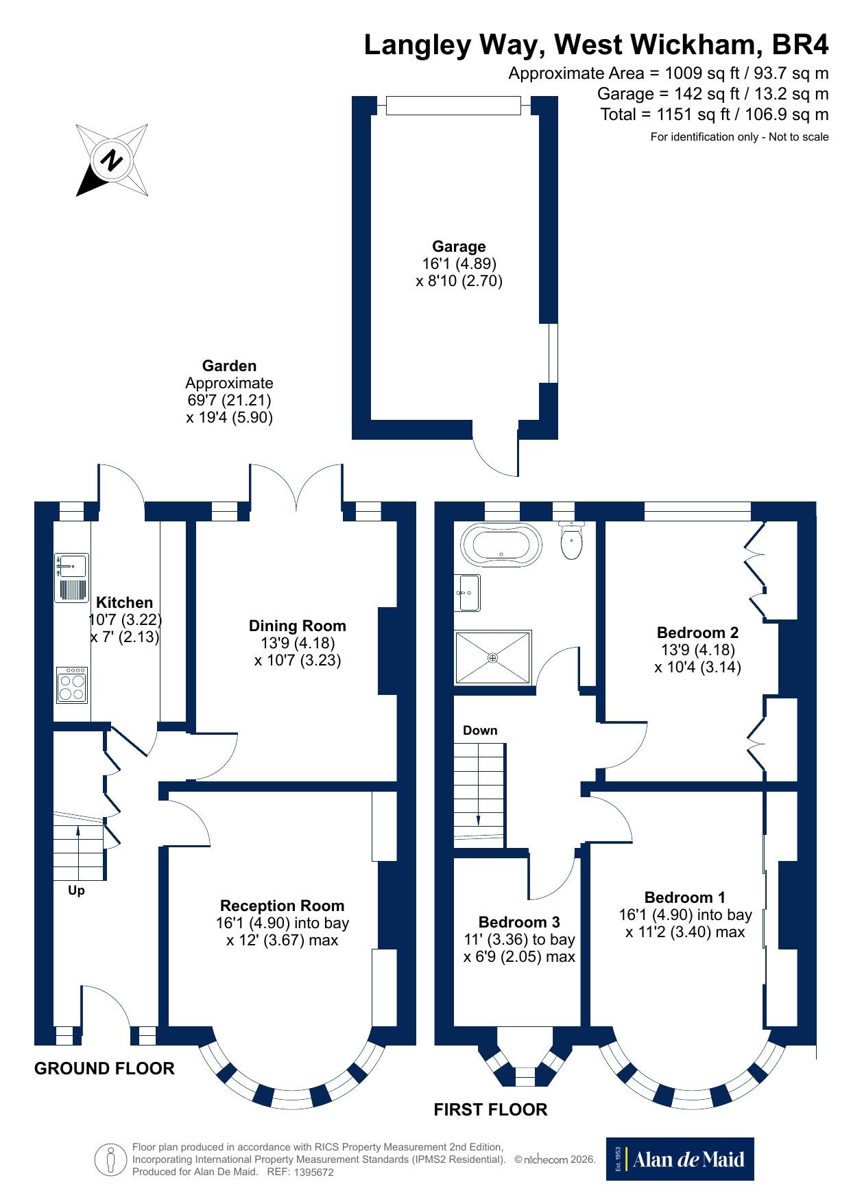 134, Langley Way, West Wickham floorplan