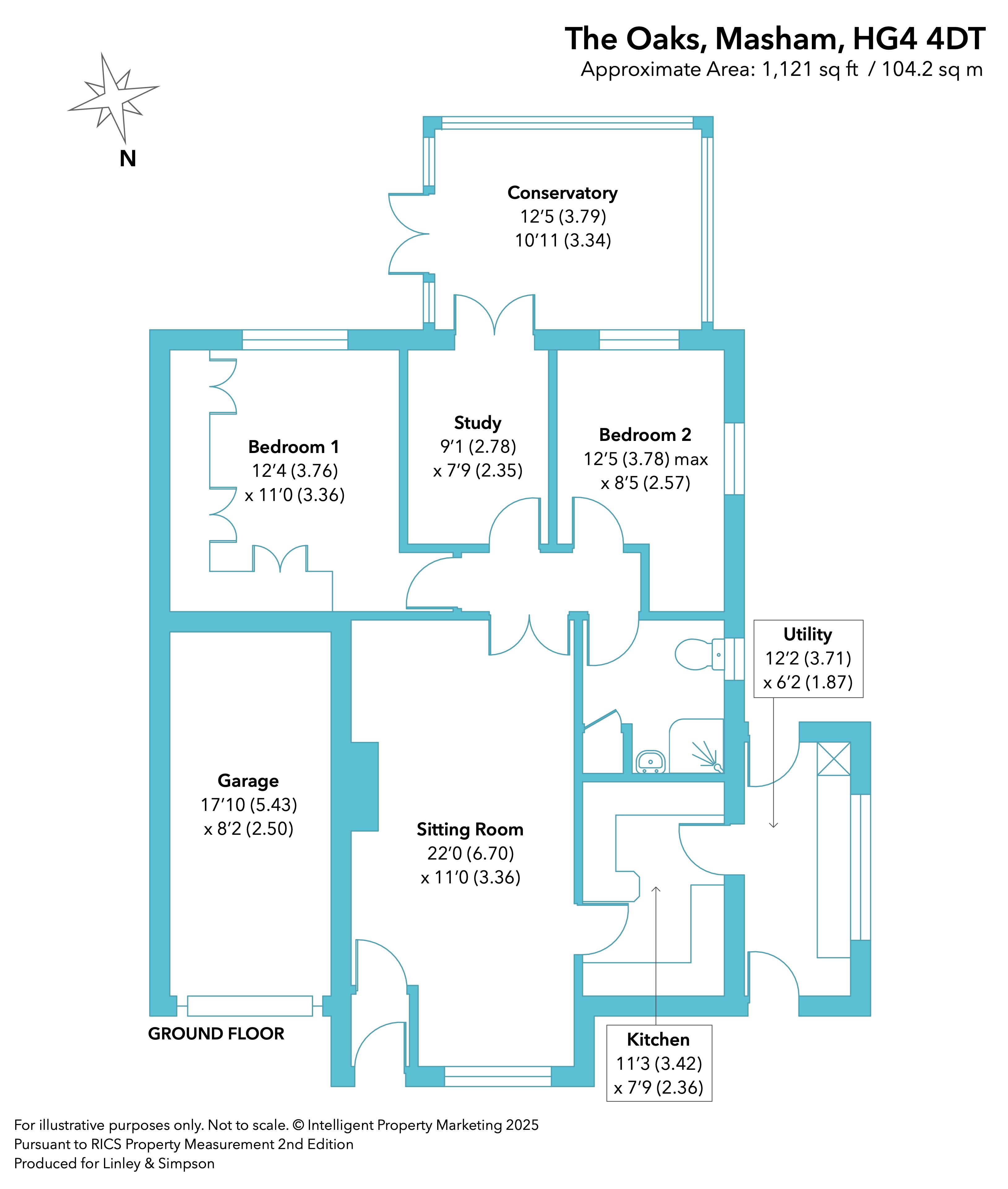 12, The Oaks, Ripon floorplan