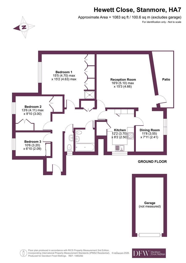 9, Hewett Close, Stanmore floorplan