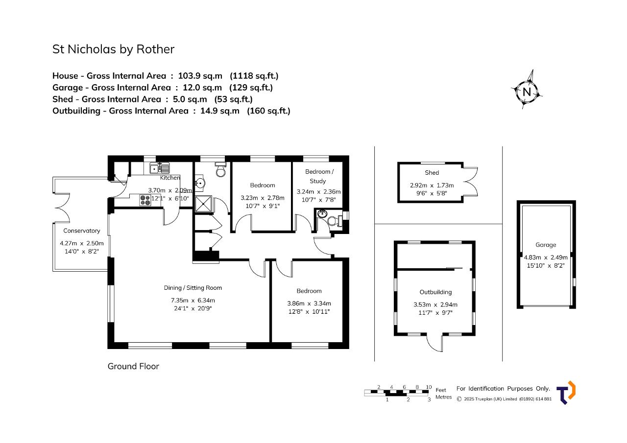 St Nicholas by Rother, Lossenham Lane, Newenden floorplan