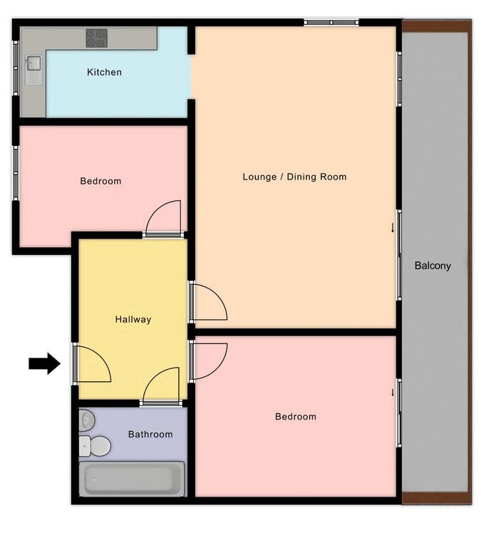 8 The Old Print Works, Braddons Hill Road West, Torquay floorplan