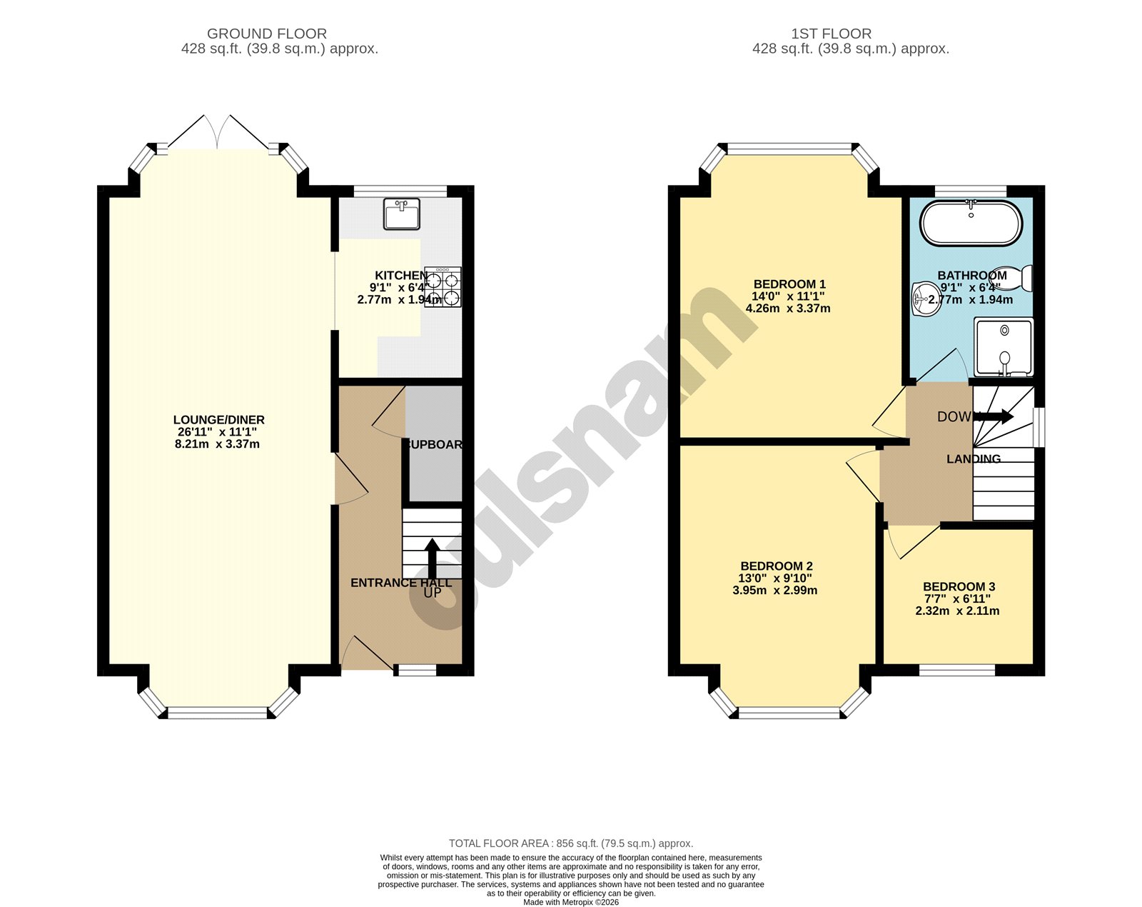 118, Moorpark Road, Birmingham floorplan