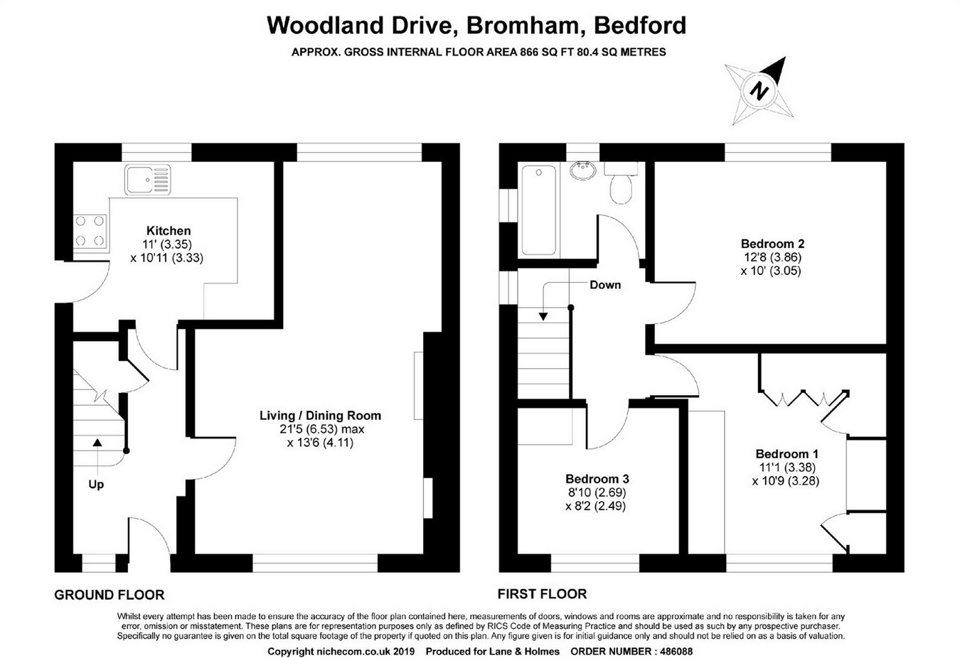 3 Bedrooms Detached house for sale in Woodland Drive, Bromham, Bedford MK43