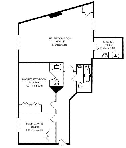 2 Bedrooms Flat to rent in Bromells Road, London SW4