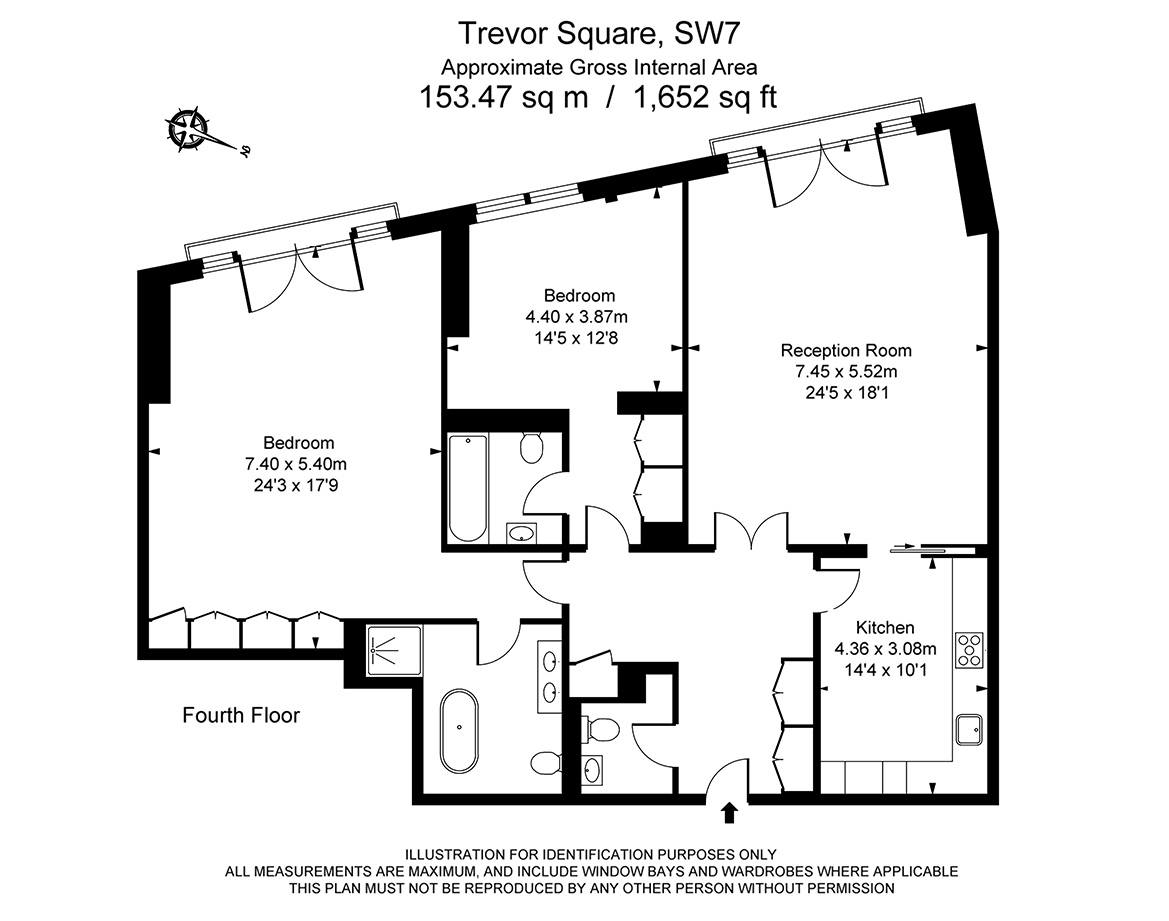 Apartment 4.8, 22, Trevor Square, London floorplan