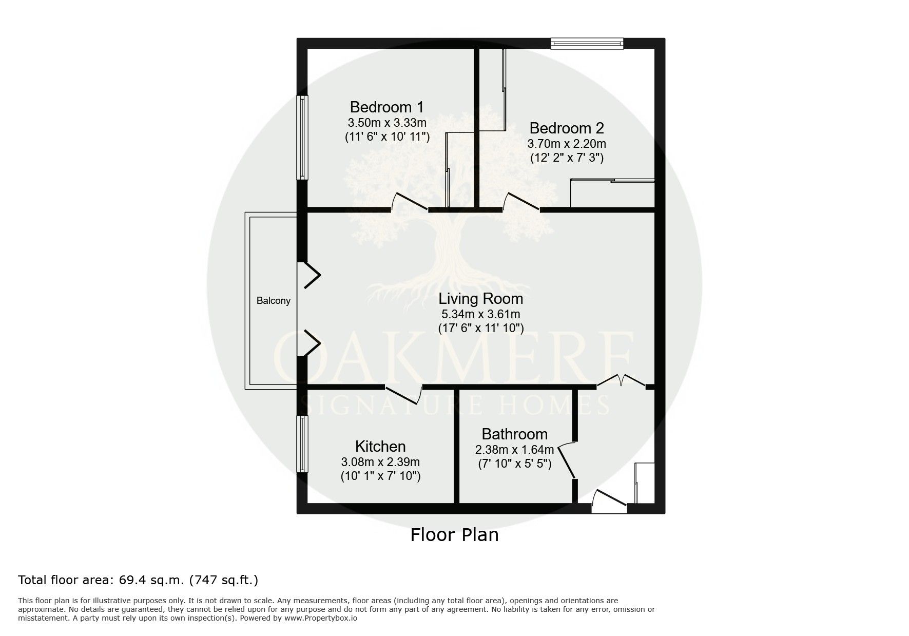 Flat 99, Suffolk Court, Coventry floorplan