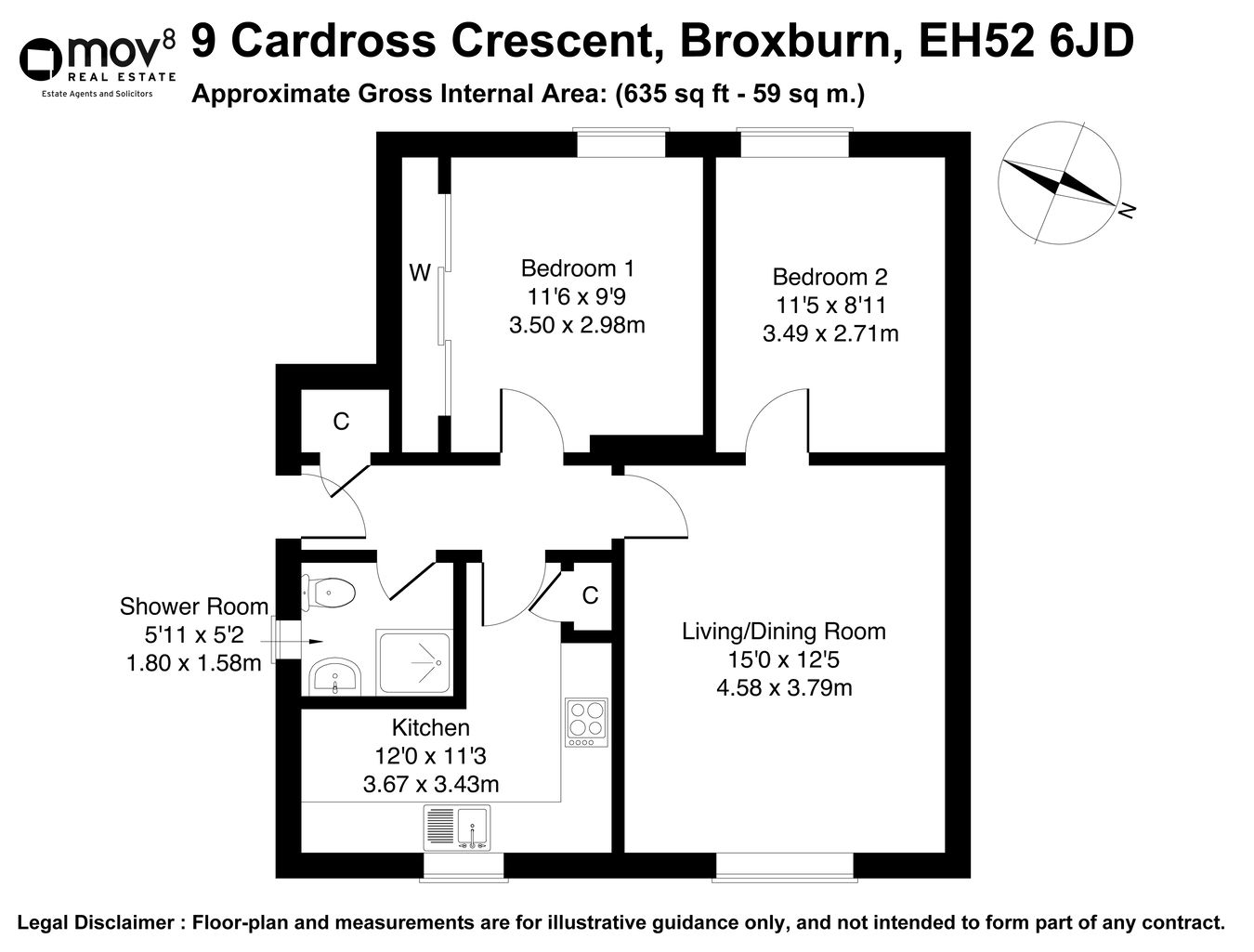 9, Cardross Crescent, Broxburn floorplan