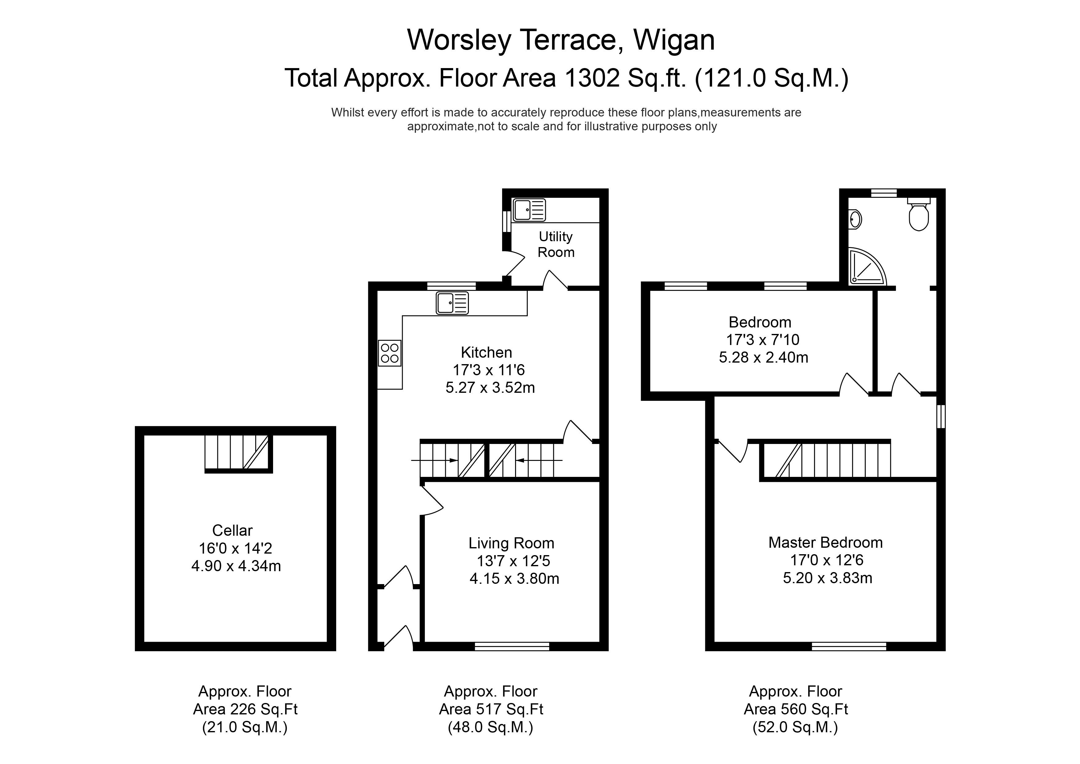 2 Bedrooms Terraced house to rent in Worsley Terrace, Wigan WN1