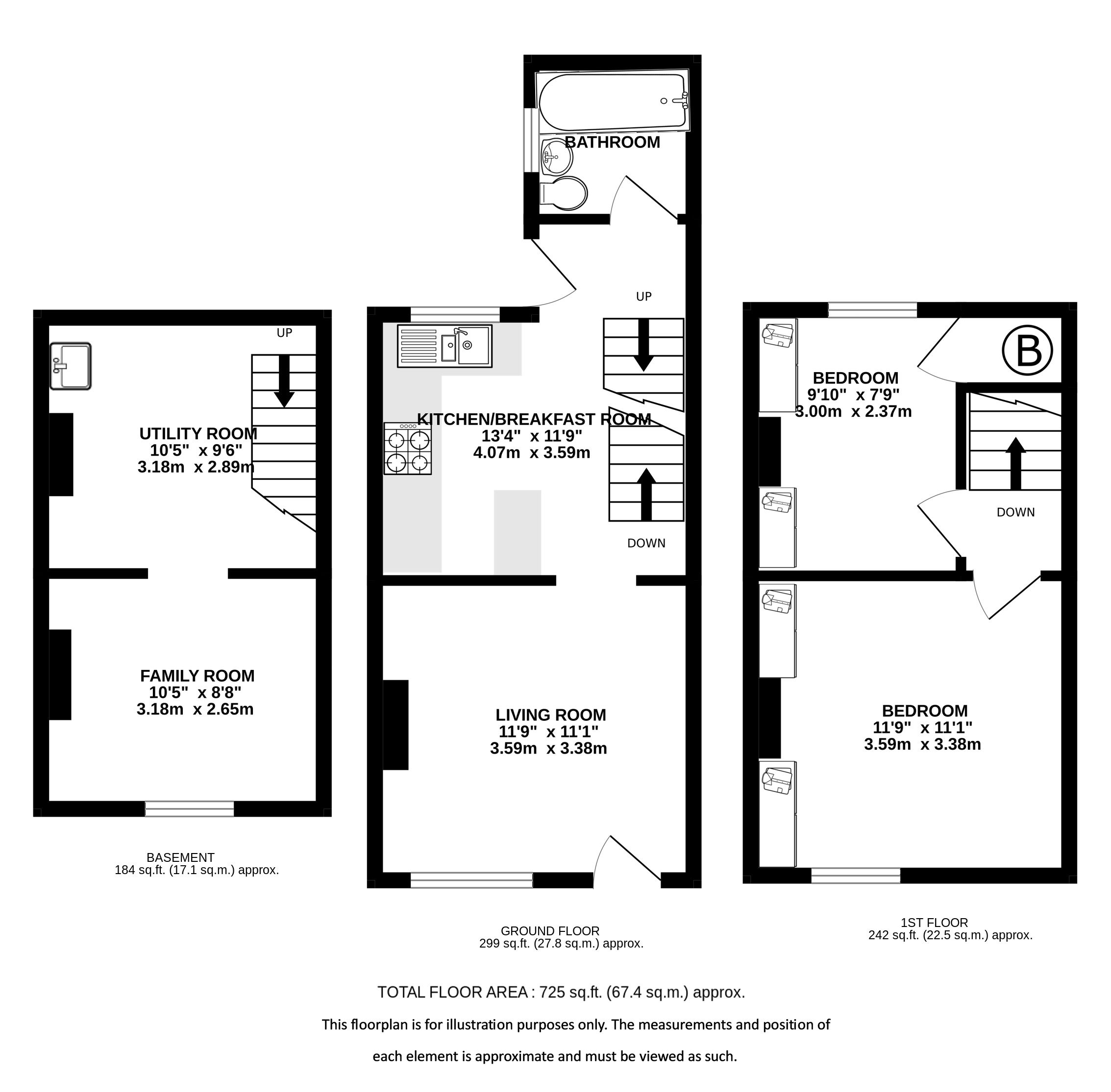 137, Luton Road, Hertfordshire floorplan