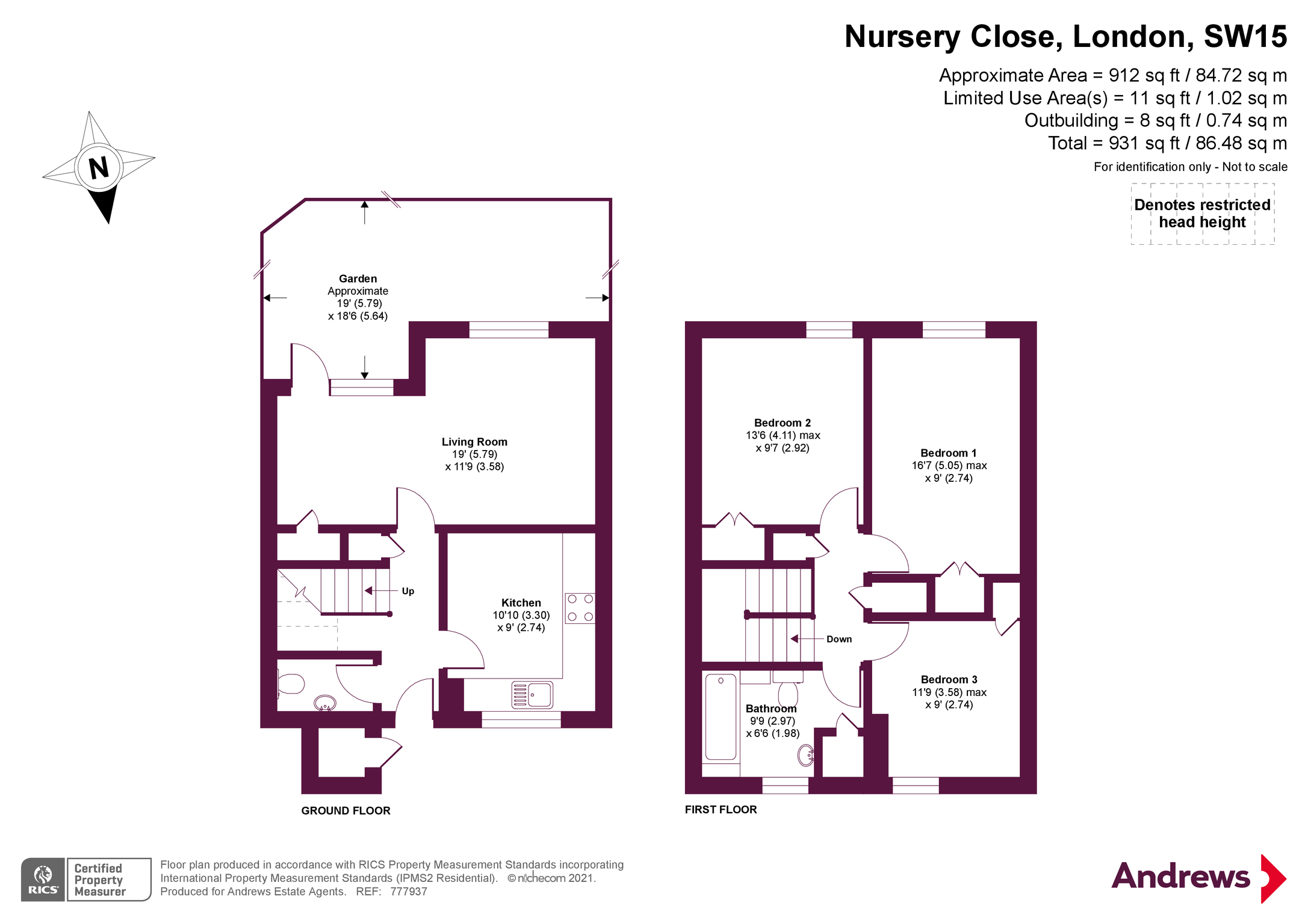 8, Nursery Close, LONDON floorplan