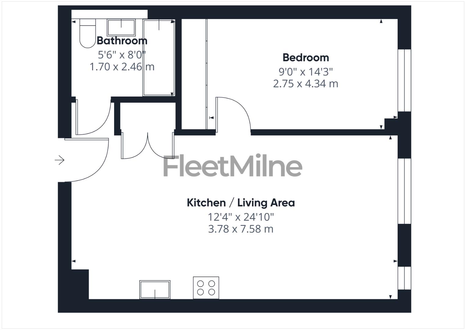 416, Landrow Place, 86 Lionel Street floorplan