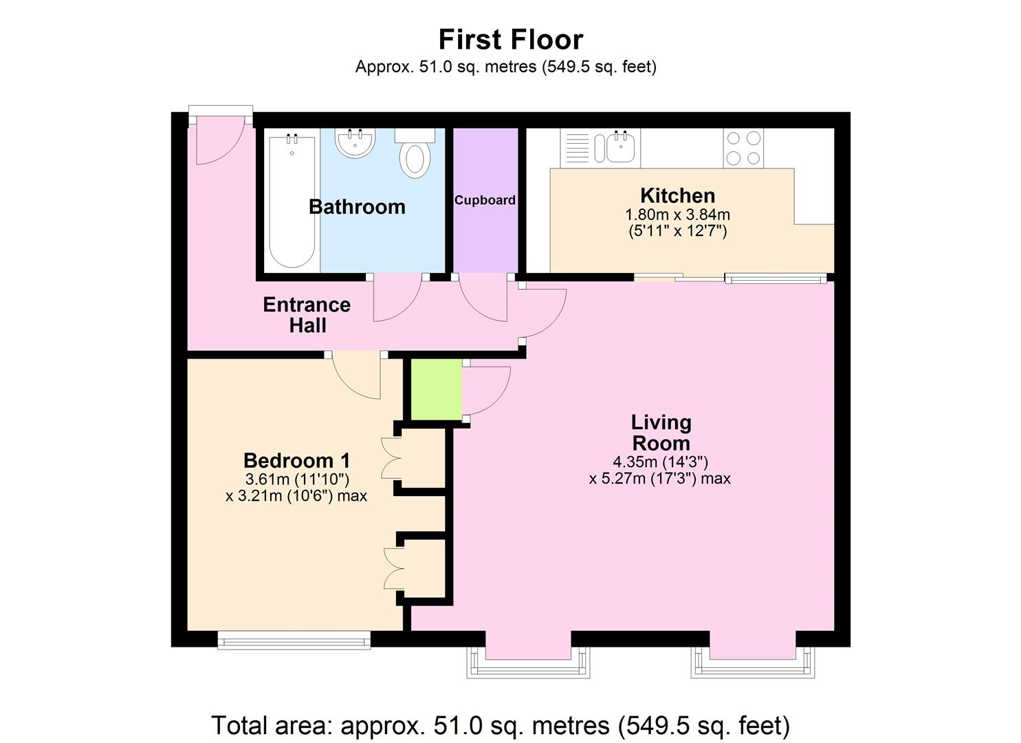 Reading Road, Pangbourne, Reading RG8, 1 bedroom flat for sale