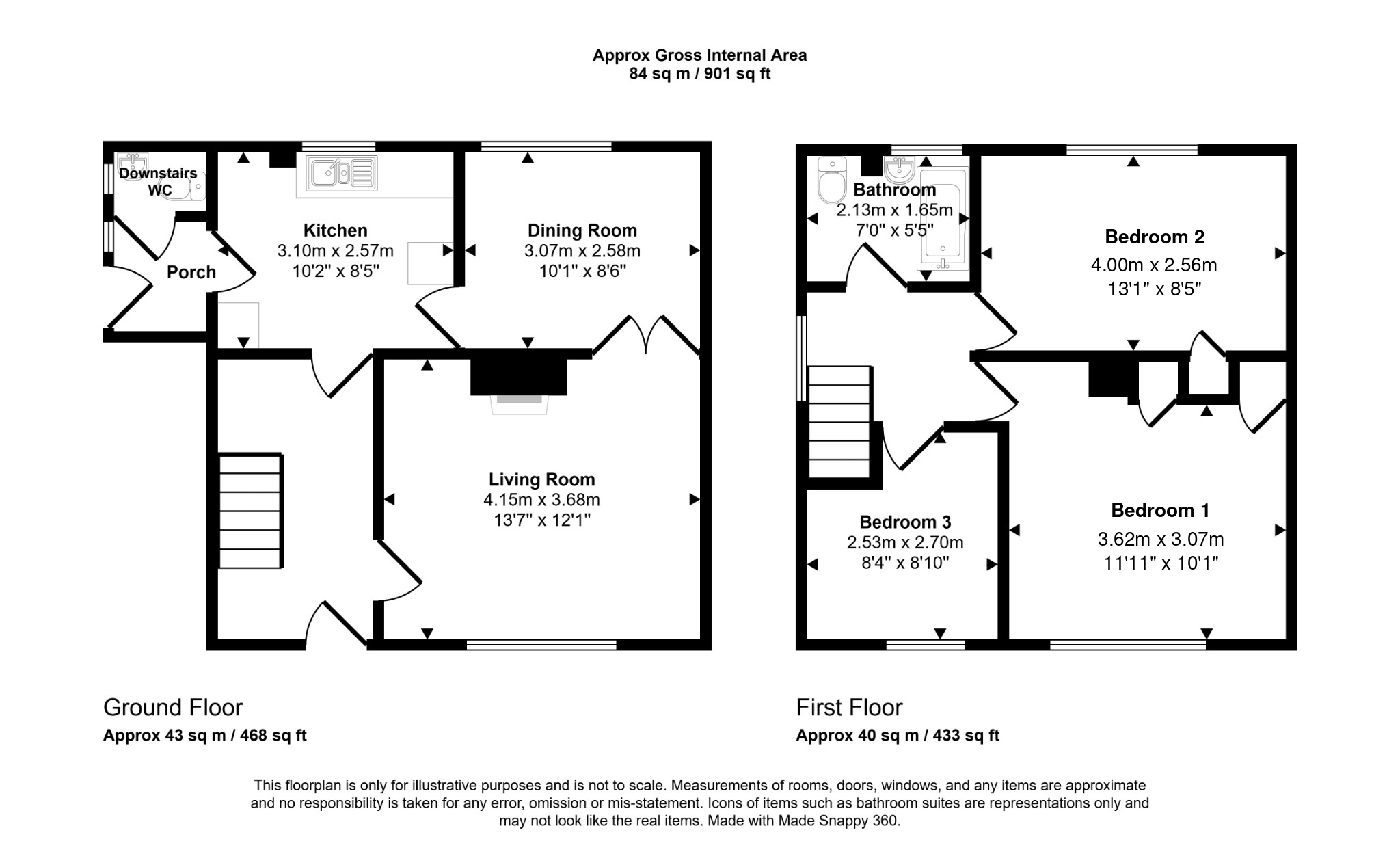 74, Sandringham Avenue, Newcastle upon Tyne floorplan
