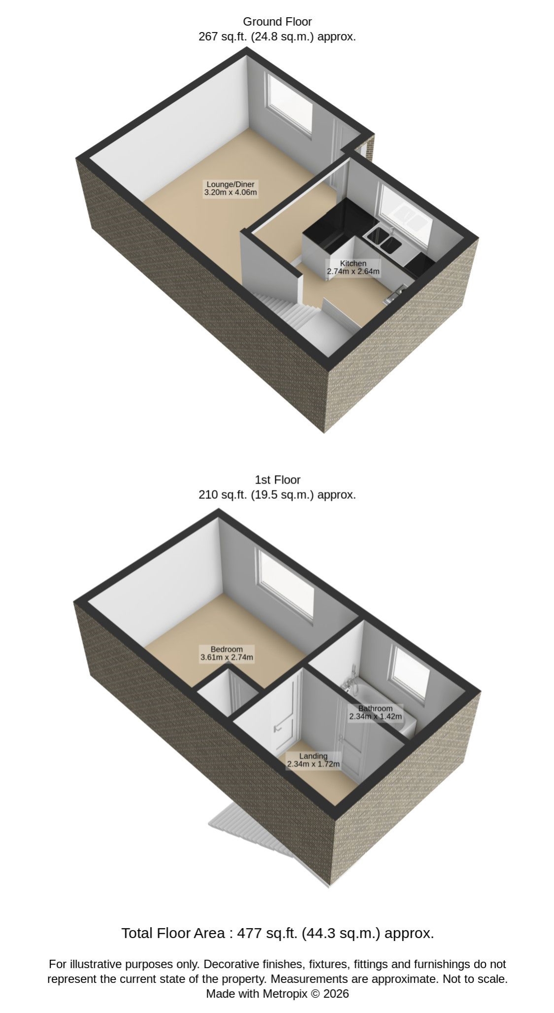 1, Derwent Road, Egham floorplan