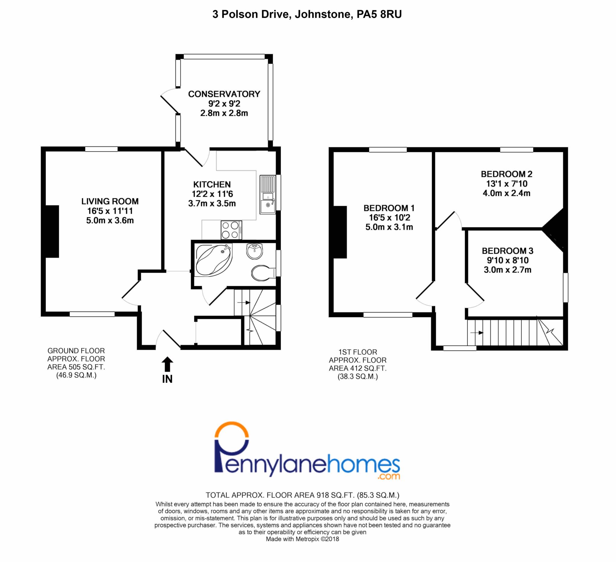 3 Bedrooms Semi-detached house for sale in Polson Drive, Johnstone PA5