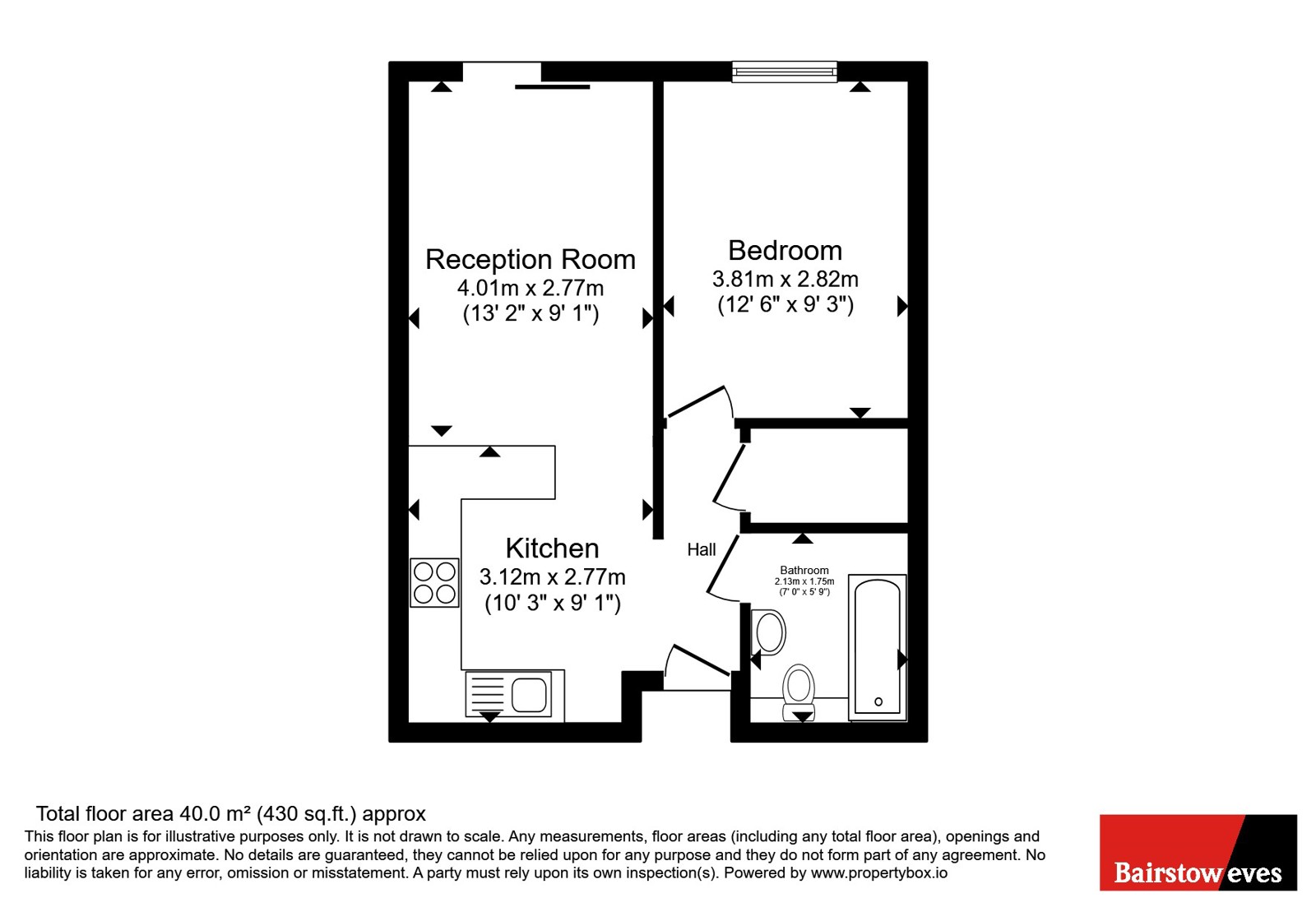 Flat 2 Carlton Heights,, Carlton Hill, Nottinghamshire floorplan