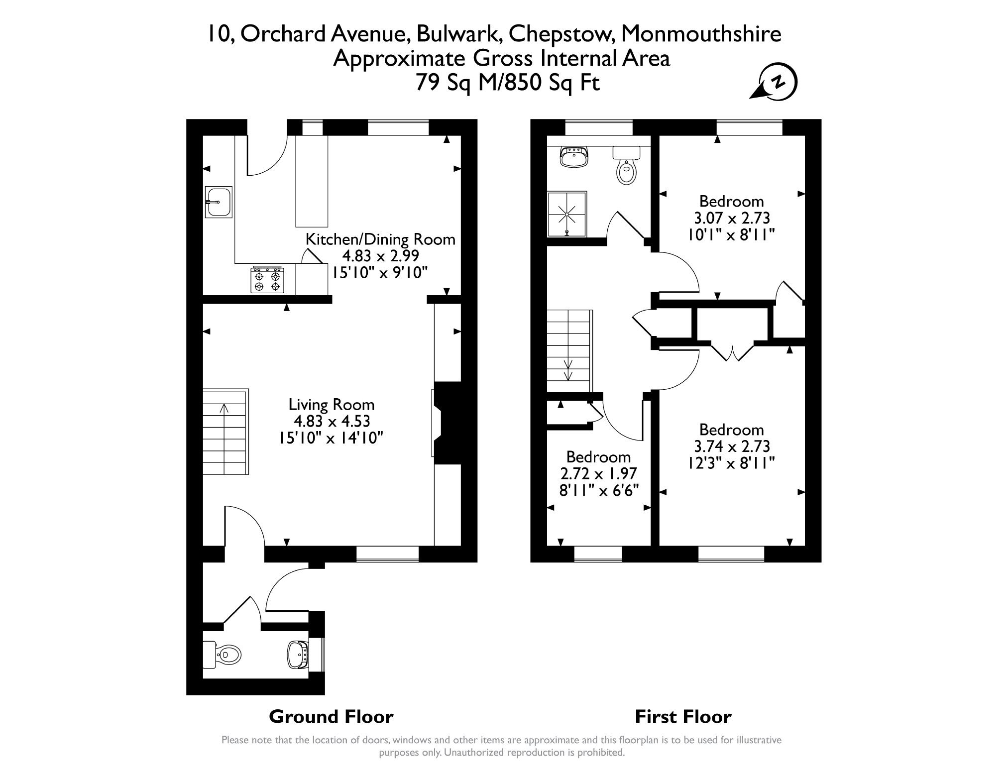 10, Orchard Avenue, Bulwark, Chepstow floorplan