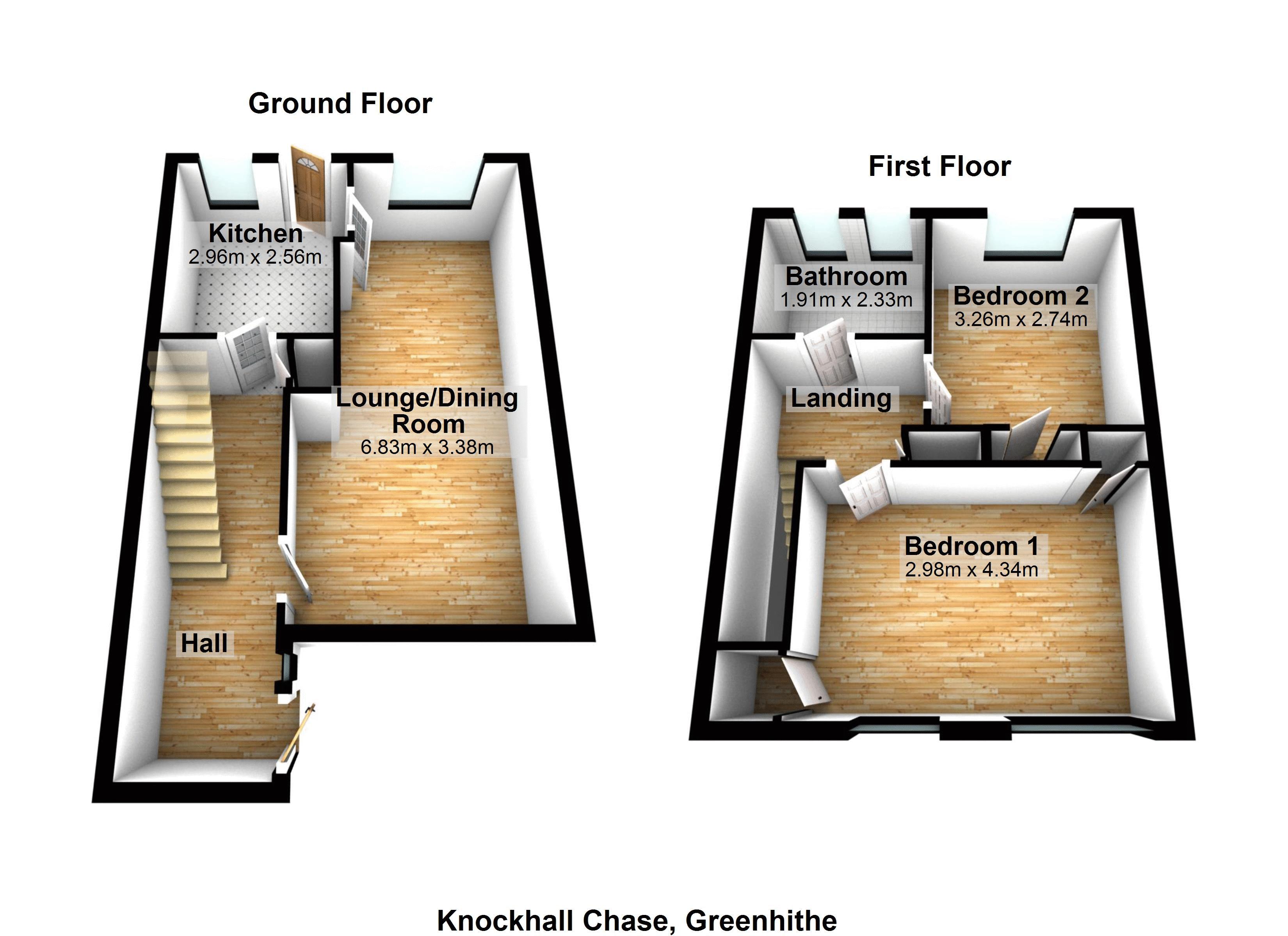 2 Bedrooms Terraced house for sale in Knockhall Chase, Greenhithe DA9