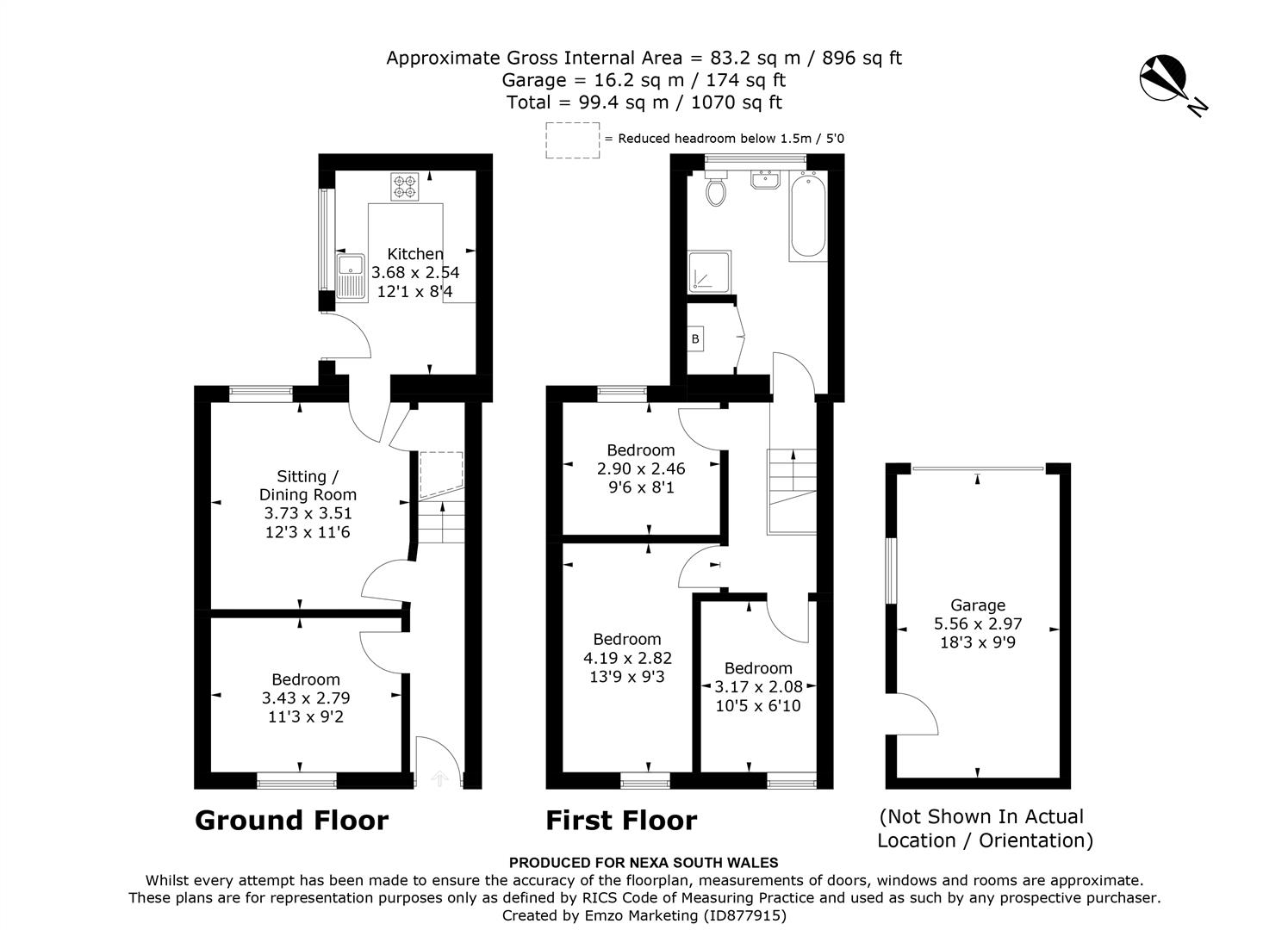 74, Meadow Street, Pontypridd floorplan