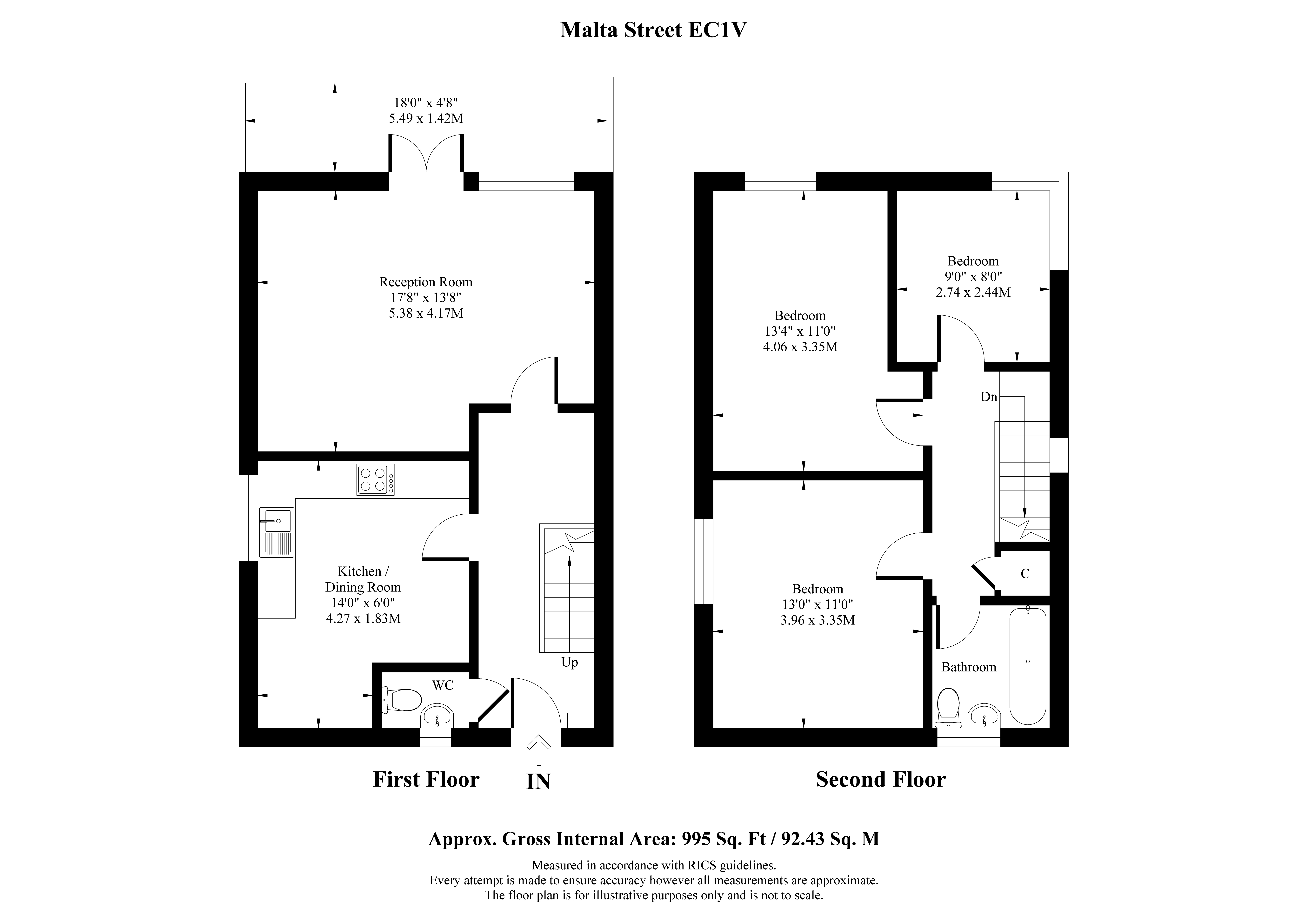 Flat 5, Partridge Court,, Malta Street, London floorplan