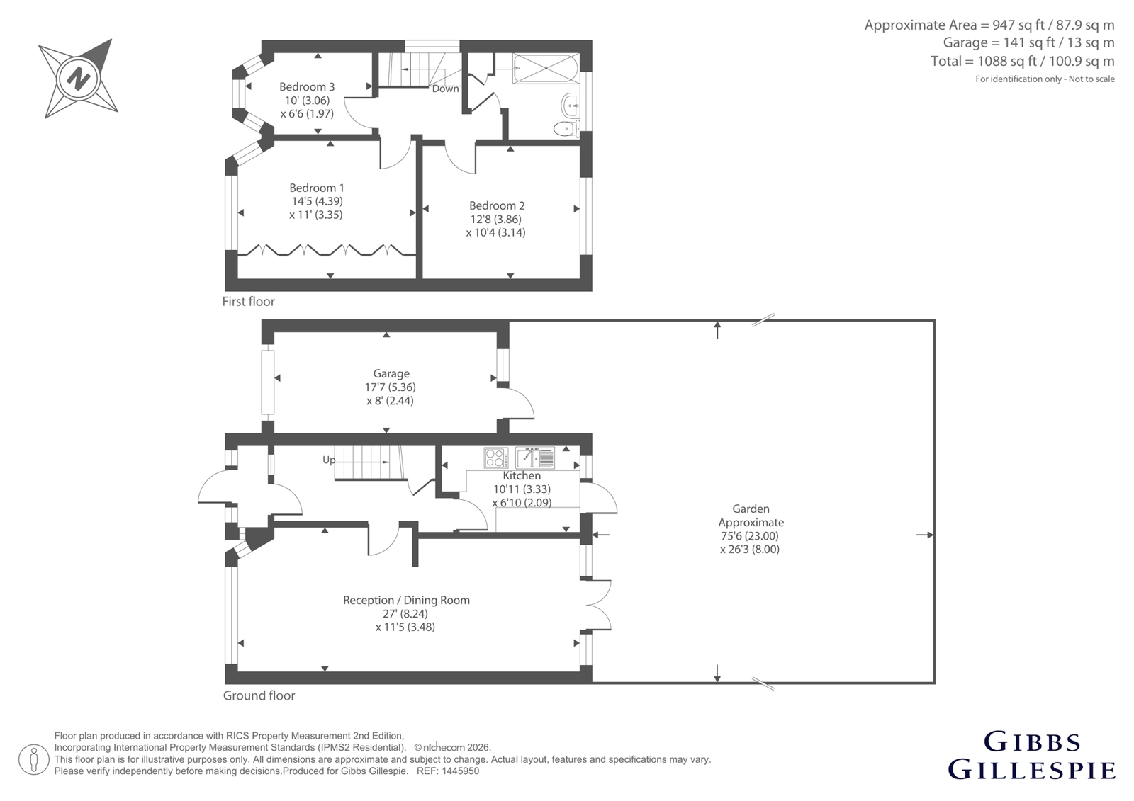 19, Cranley Drive, Middlesex floorplan