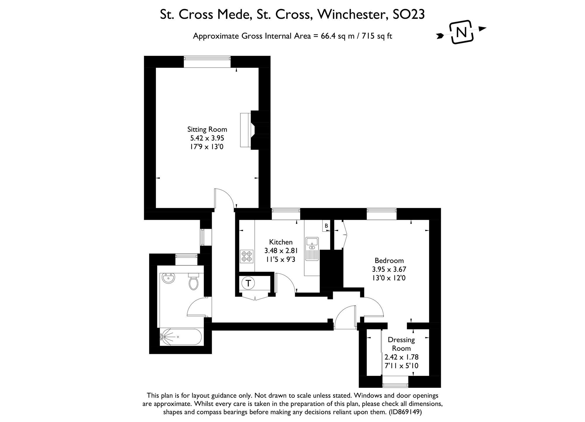 Flat 4, St. Cross Mede Mead Road, Winchester floorplan
