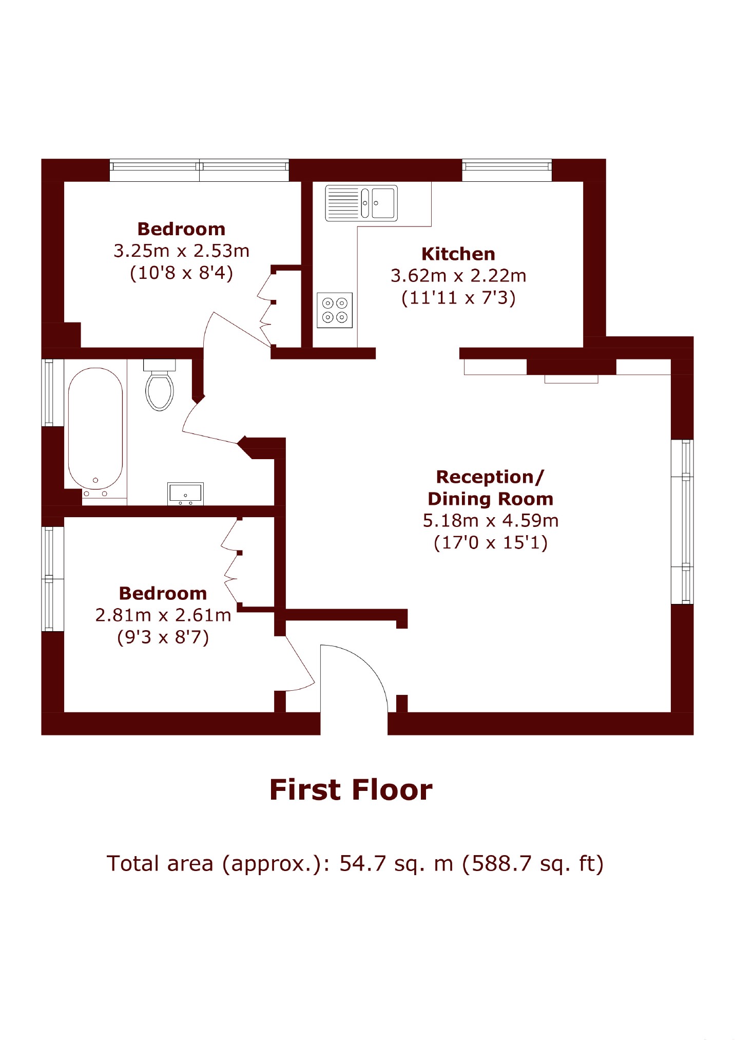Flat C, 58, Pembridge Villas, London floorplan
