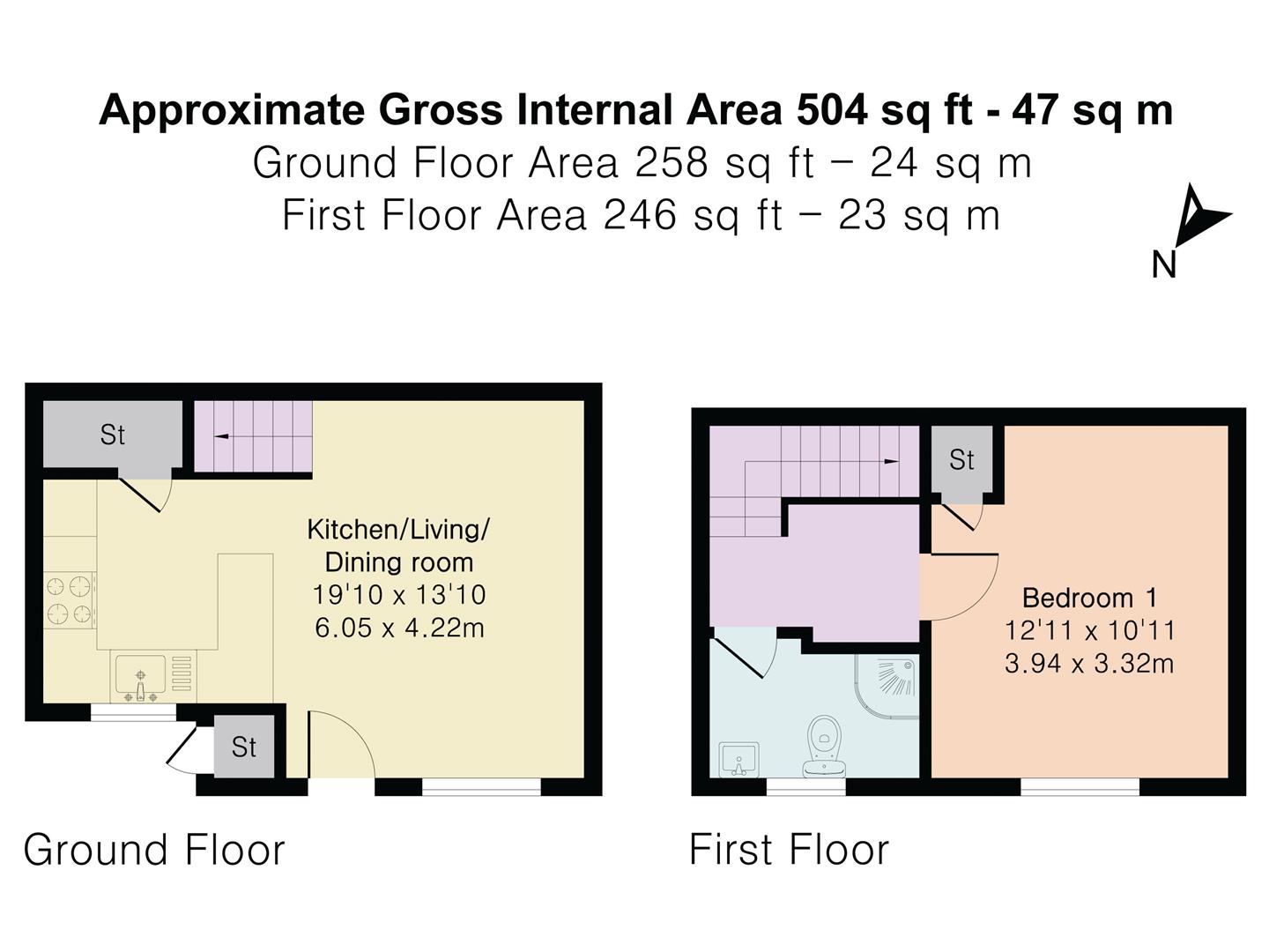 64 St. Leonards Court, House Lane, St. Albans floorplan