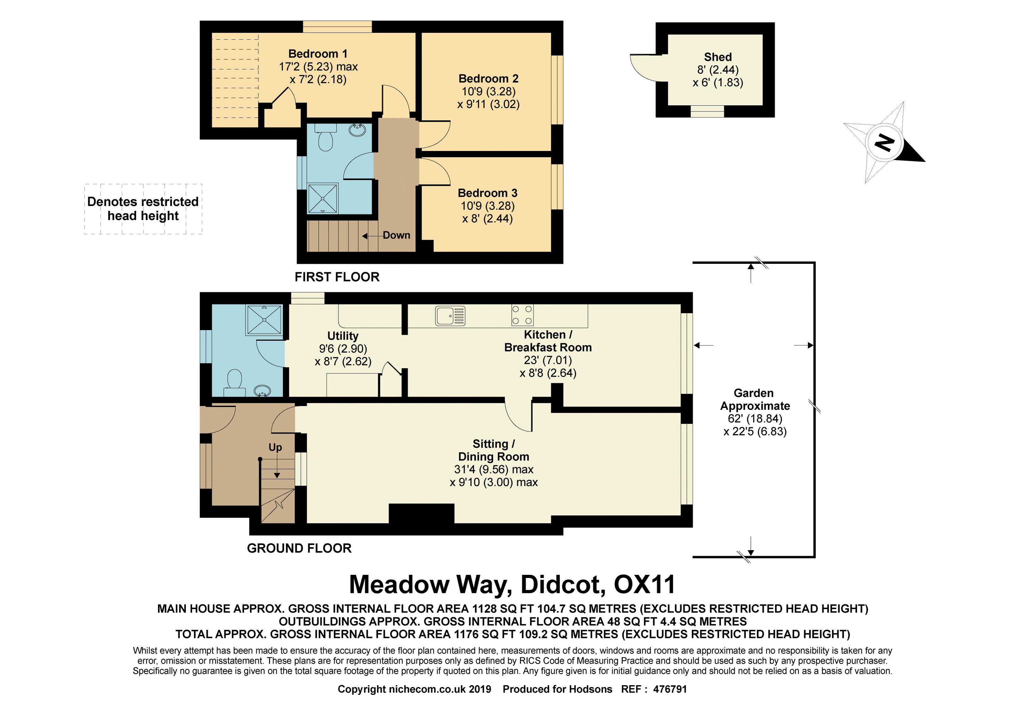 3 Bedrooms Semi-detached house for sale in Meadow Way, Didcot OX11