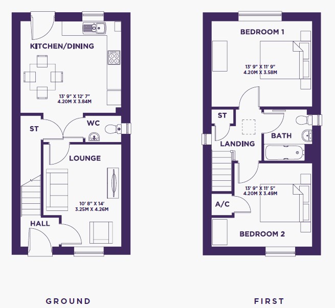 Morgan Mews off Thompson Way, Streethay floorplan