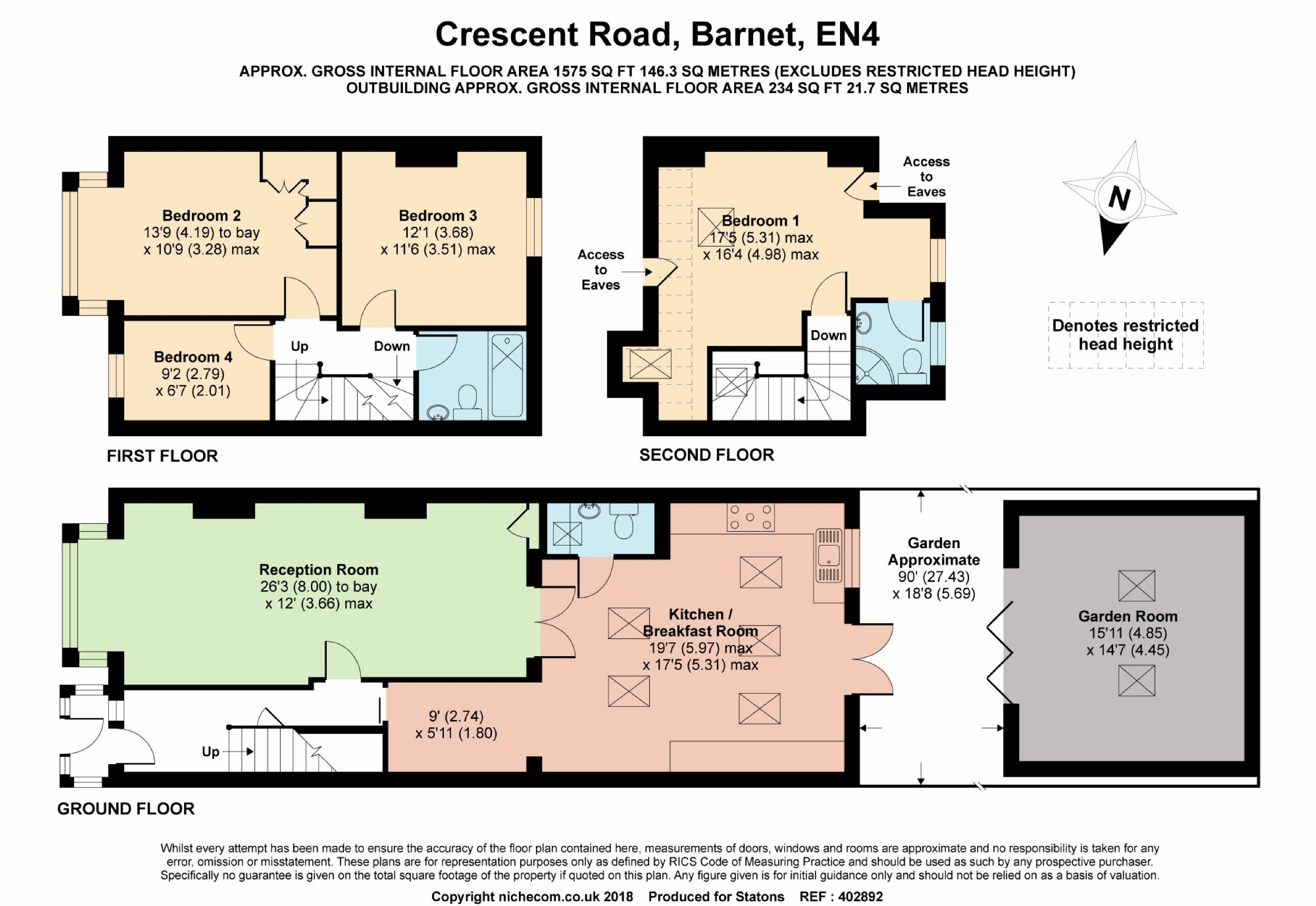 4 Bedrooms Terraced house for sale in Crescent Road, New Barnet, Hertfordshire EN4