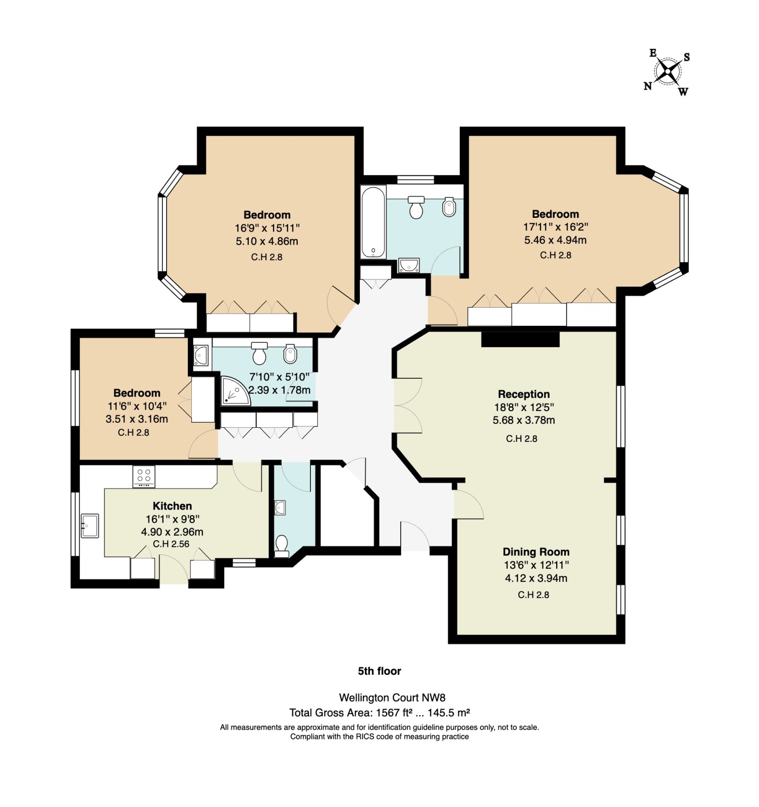 40, Wellington Court, St Johns Wood floorplan