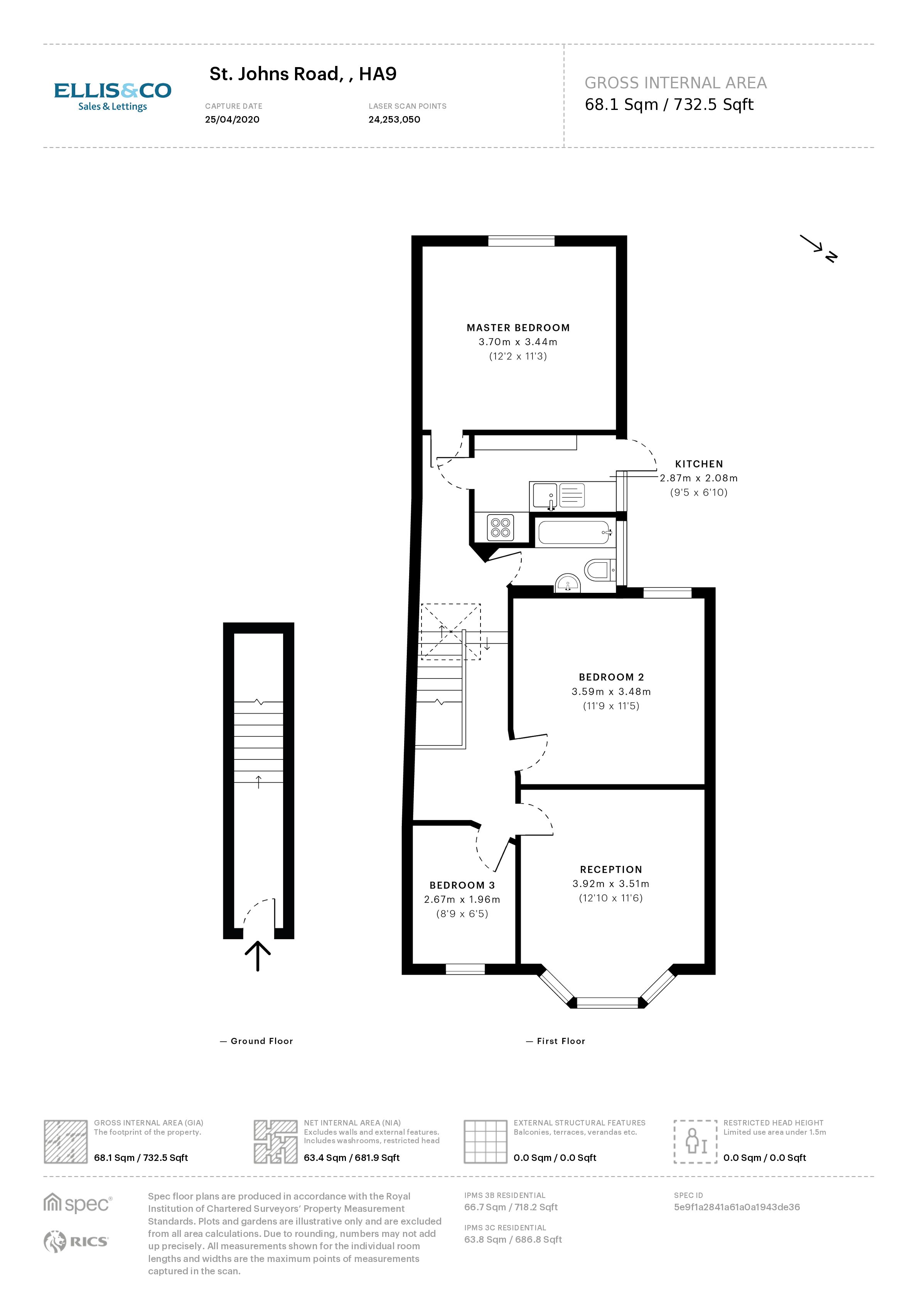 65, St. Johns Road, Wembley floorplan