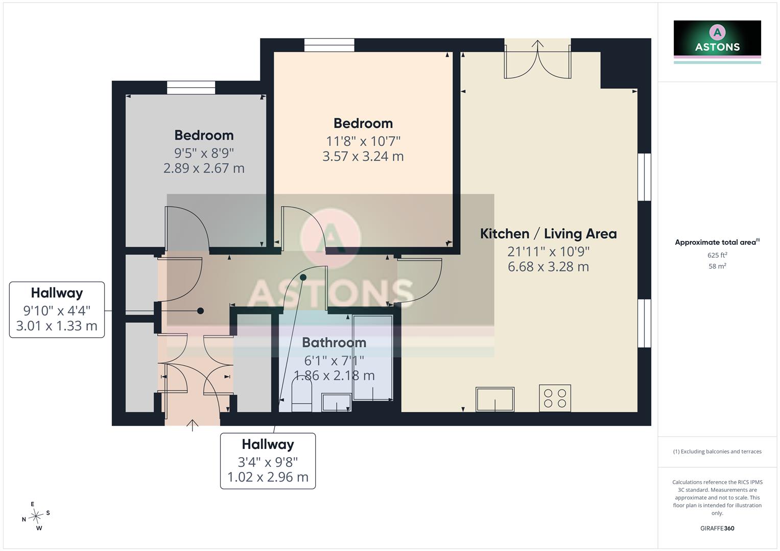 15 Giles House, Sangster Close, Crawley floorplan