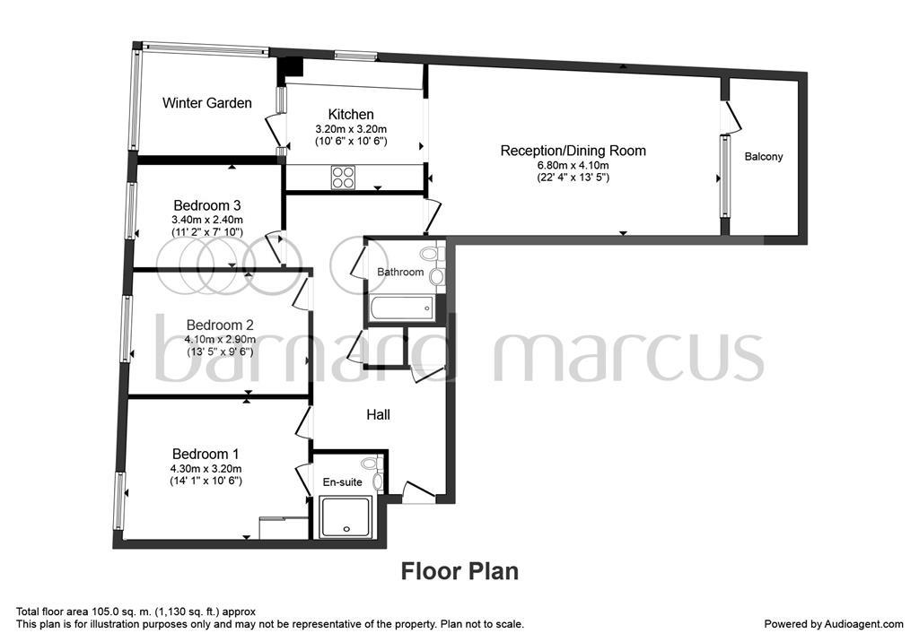 3 Bedrooms Flat to rent in Malt House Court, High Street, Brentford TW8