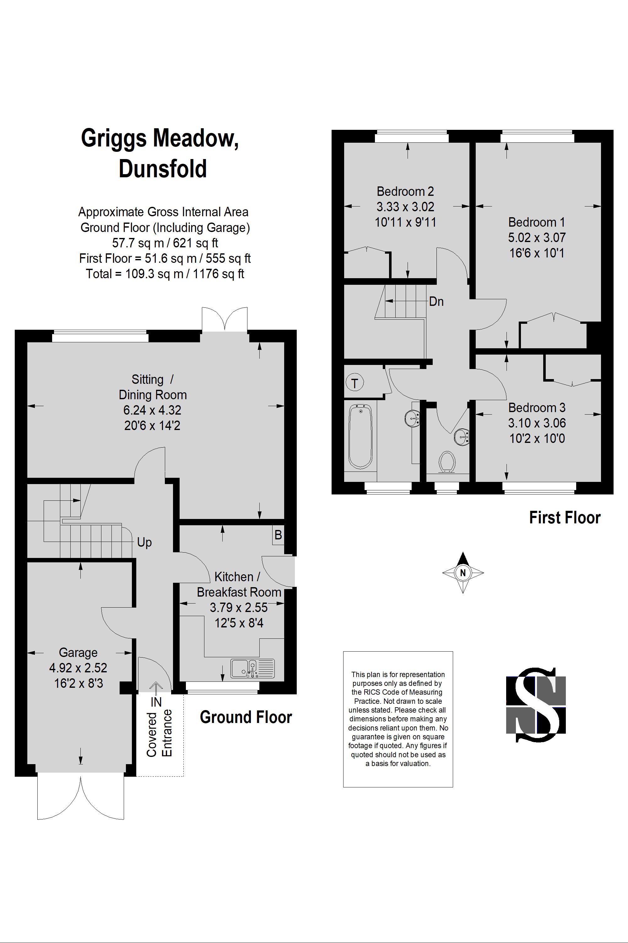 3 Bedrooms Semi-detached house for sale in Griggs Meadow, Dunsfold, Godalming GU8