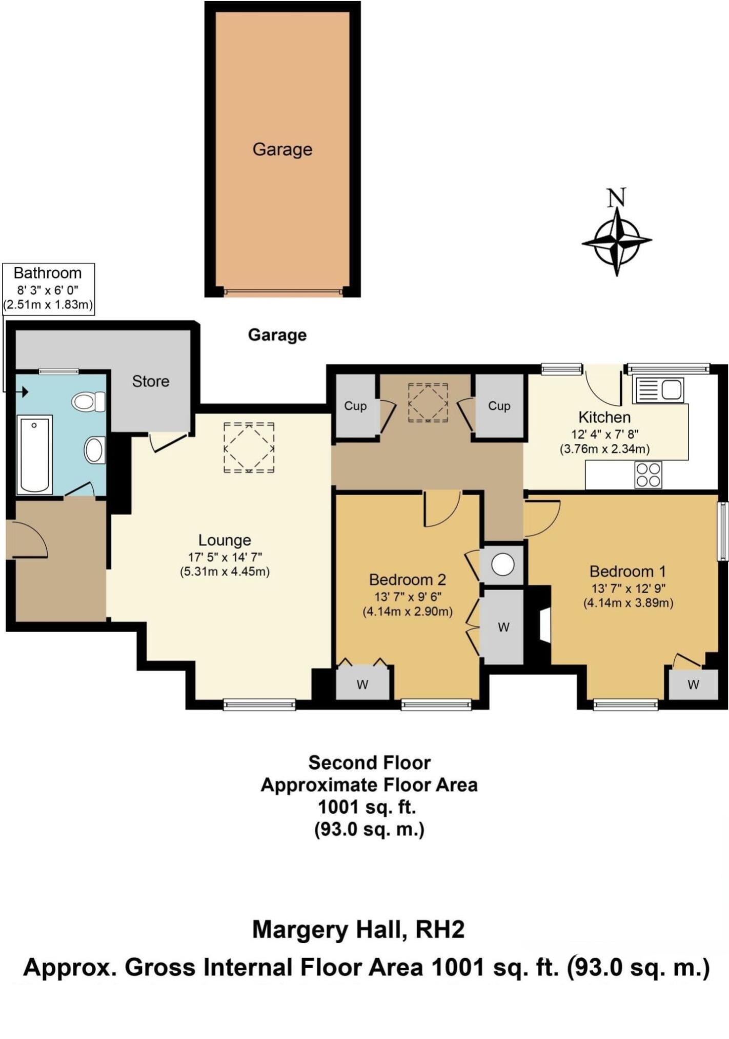 Flat 6, Margery Hall, Reigate Hill, Reigate floorplan