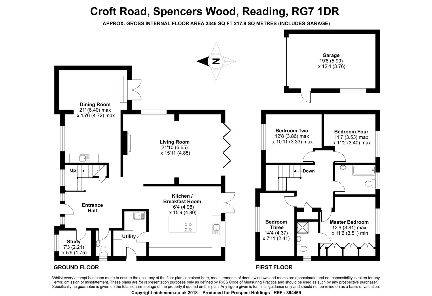 4 Bedrooms Detached house for sale in Croft Road, Spencers Wood, Reading, Berkshire RG7