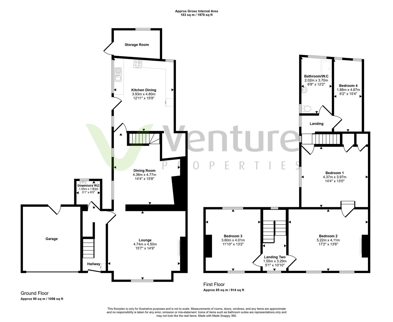 184, Yarm Road, Darlington floorplan