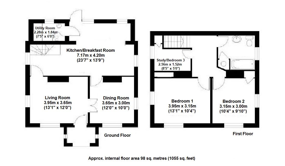 Laundry Cottage, Leigh floorplan